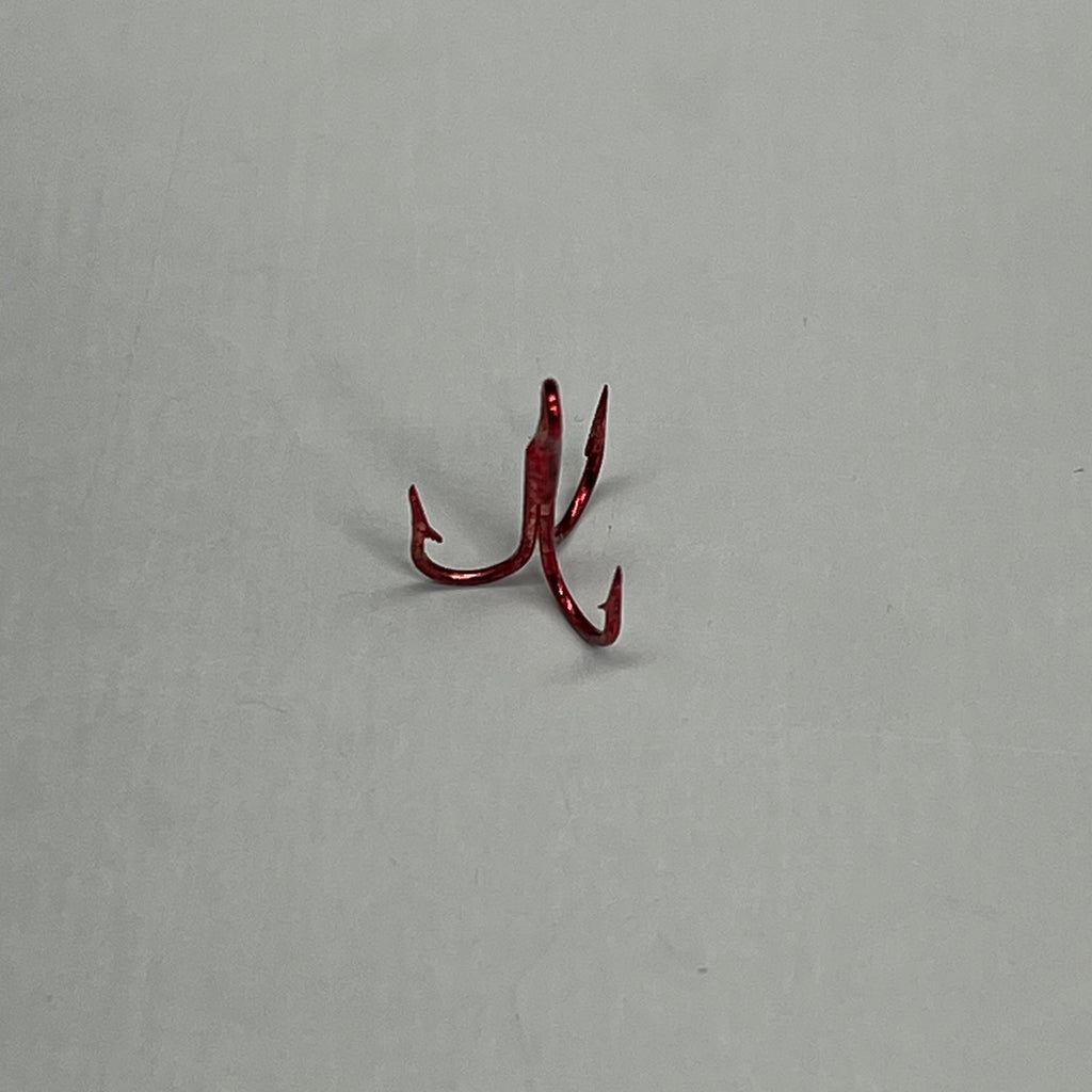 EAGLE CLAW (5 PACK) 3X Treble Regular Round Bend Hook Red #10 20pc L934RDT-10