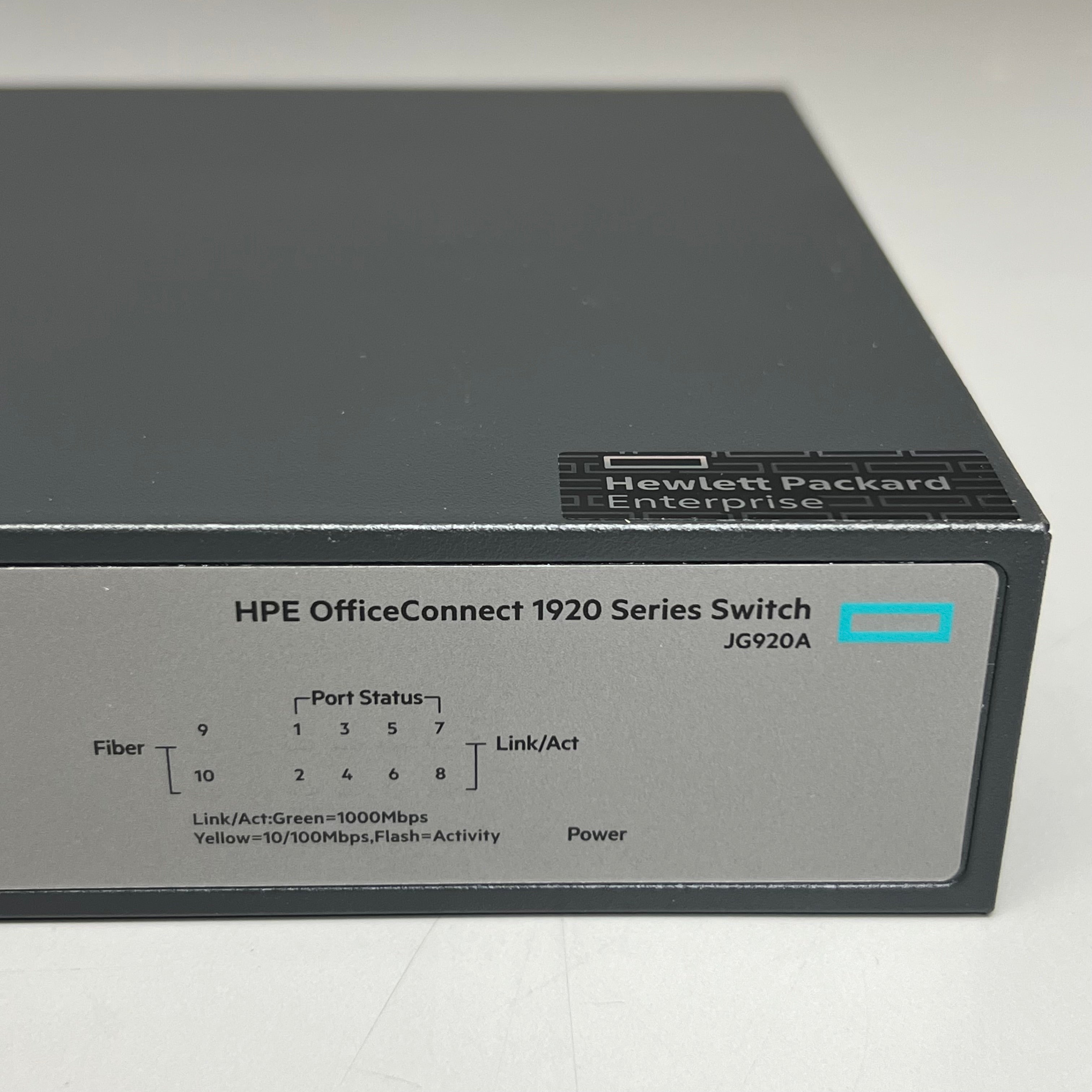 HEWLETT PACKARD JG920A 1920-8 Port  8Gigabit  2 SFP Switch with Mounting Brackets