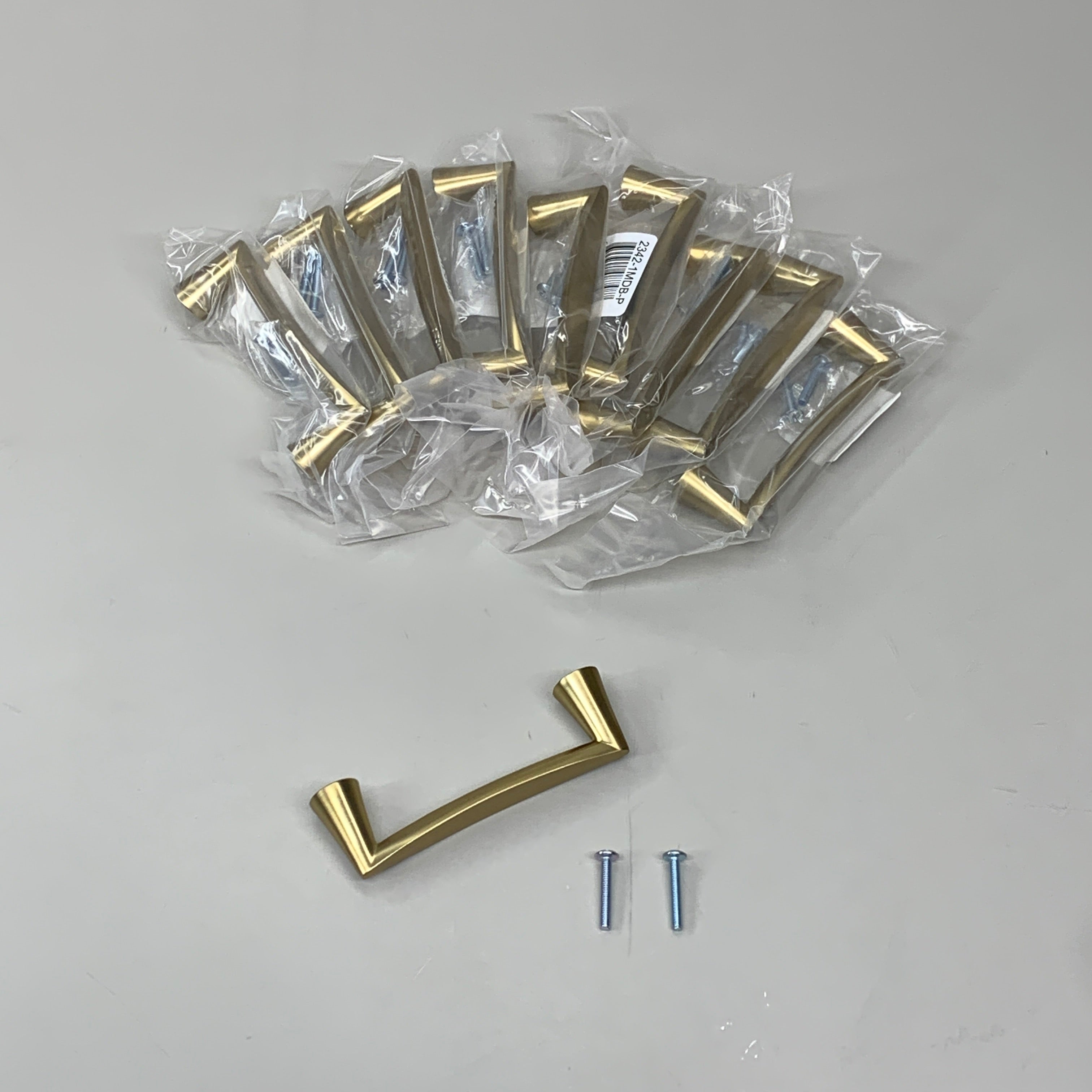 BERENSON 10 PACK!! Domestic Bliss Pull Handle Modern Brushed Gold 96mm 2342-1MDB-P