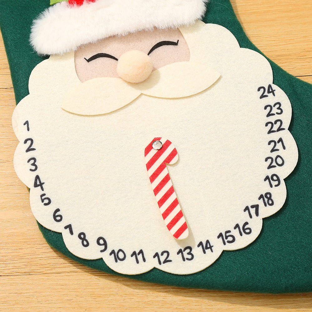 Christmas tree decoration gift bag, Santa Claus snowman knitted socks, home party decoration pendant