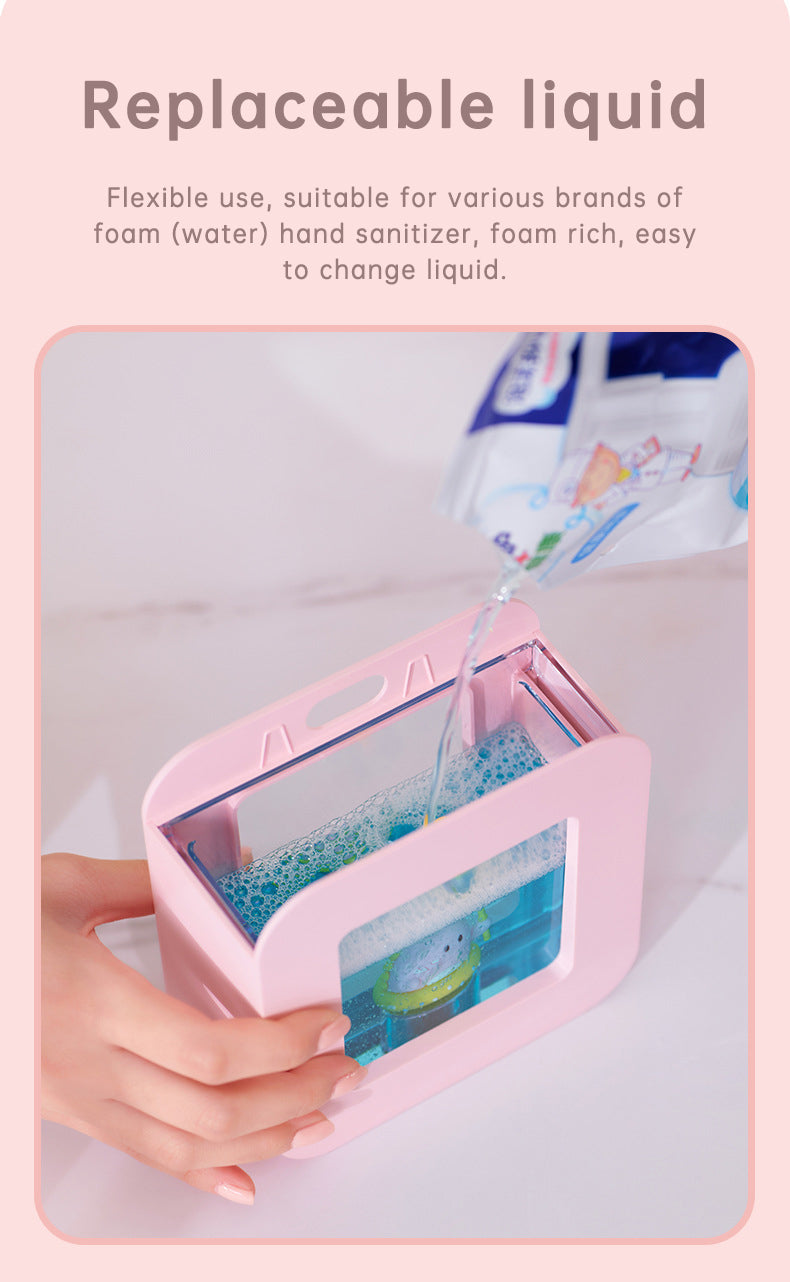 Cute Cat Rechargeable Touchless Automatic Soap Dispenser 400ml Kids foam Soap Dispenser with Night Light