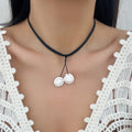 Beach Vacation Conch Shell Tassel Necklace Versatile Countryside Wax Thread Necklace Accessories