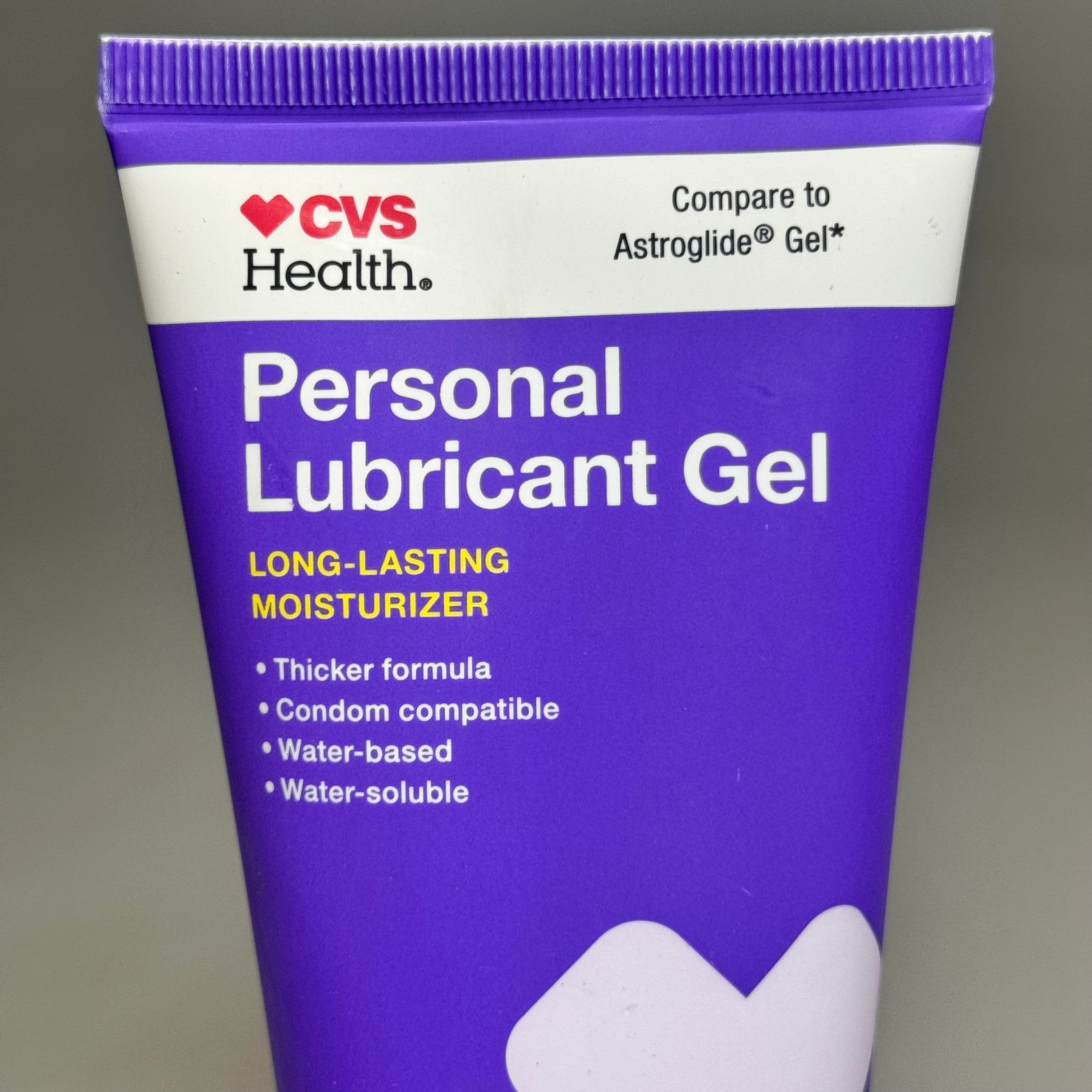 CVS HEALTH (2 PACK) Personal Lubricant Water-Based Tube 4oz Each Exp 04/26