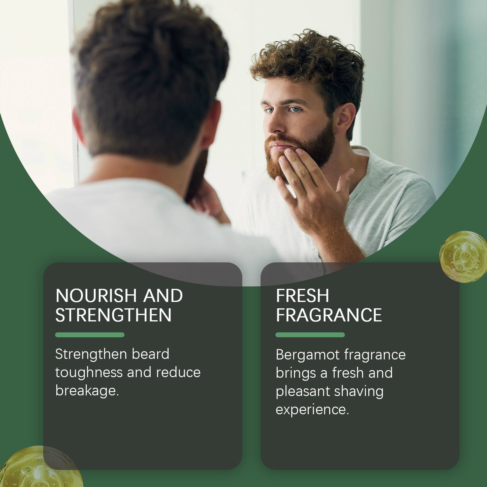 Men's Beard Care Oil Gentle, Clean, Nourishing, Moisturizing, Repairing And Smoothing Hair Care Solution