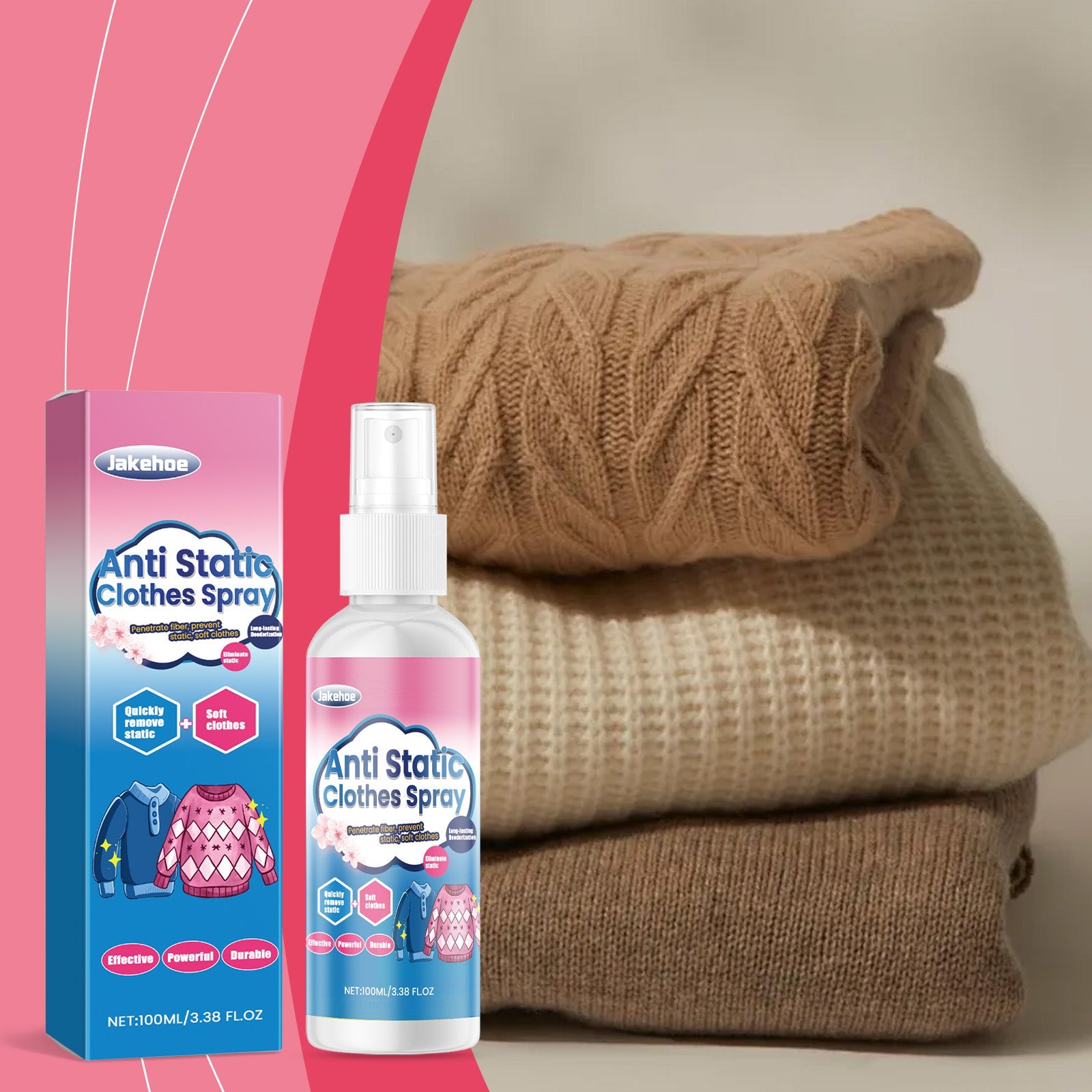 Clothing Anti-Static Wrinkle Spray Soft And Comfortable To Remove Clothing Wrinkles Smooth Static-Free Spray