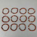 BEST WHOLESALE 12-PACK! Buddha Head Beaded Calm Jasper Crystal Bracelets 3"