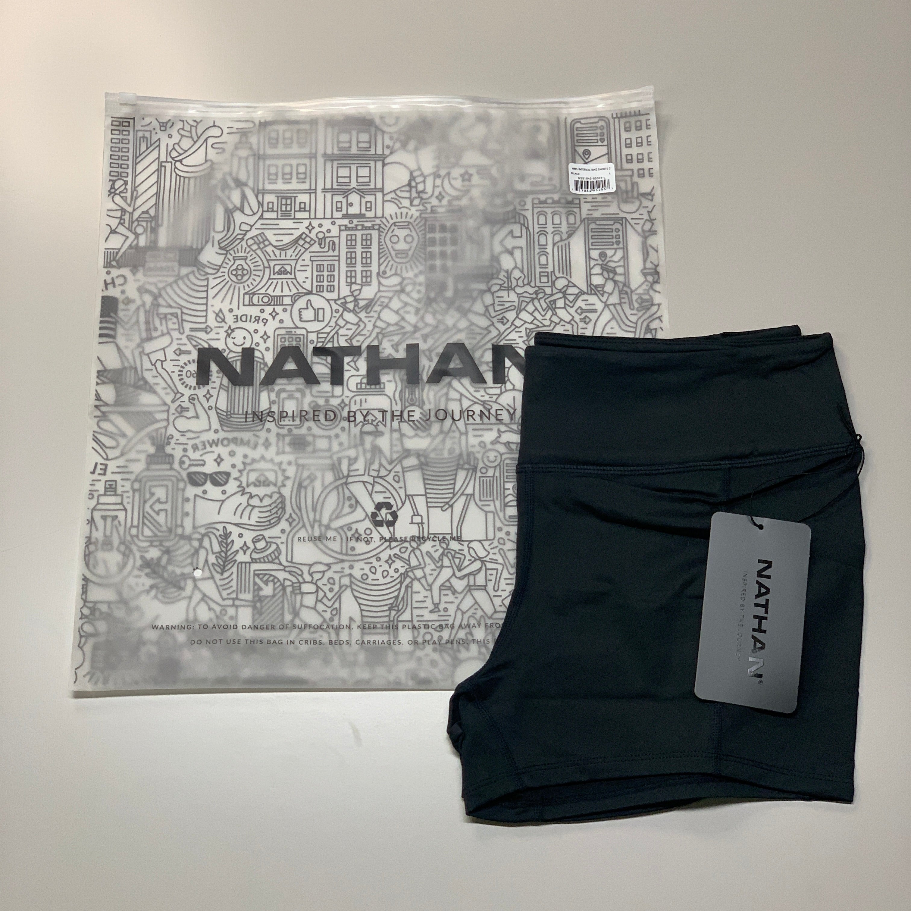 NATHAN Interval 3" Inseam Bike Short Women's Black Size XS NS51040-00001-XS