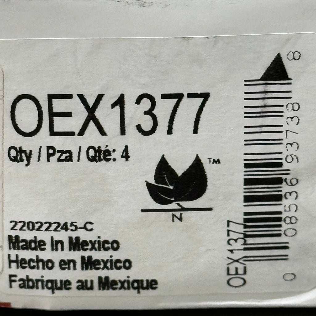 WAGNER OEx Ceramic Disc Brake Pad Set 4 1/2" x 2" Grey OEX1377