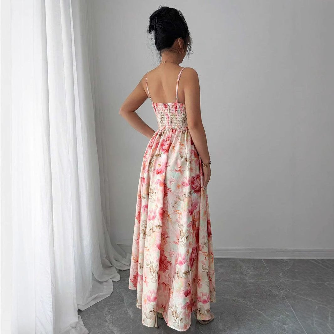 Cross-borderNew Spring and Summer Strapless Shoulder-baring Women's Fashion Fairy Long Elegant Evening Dress