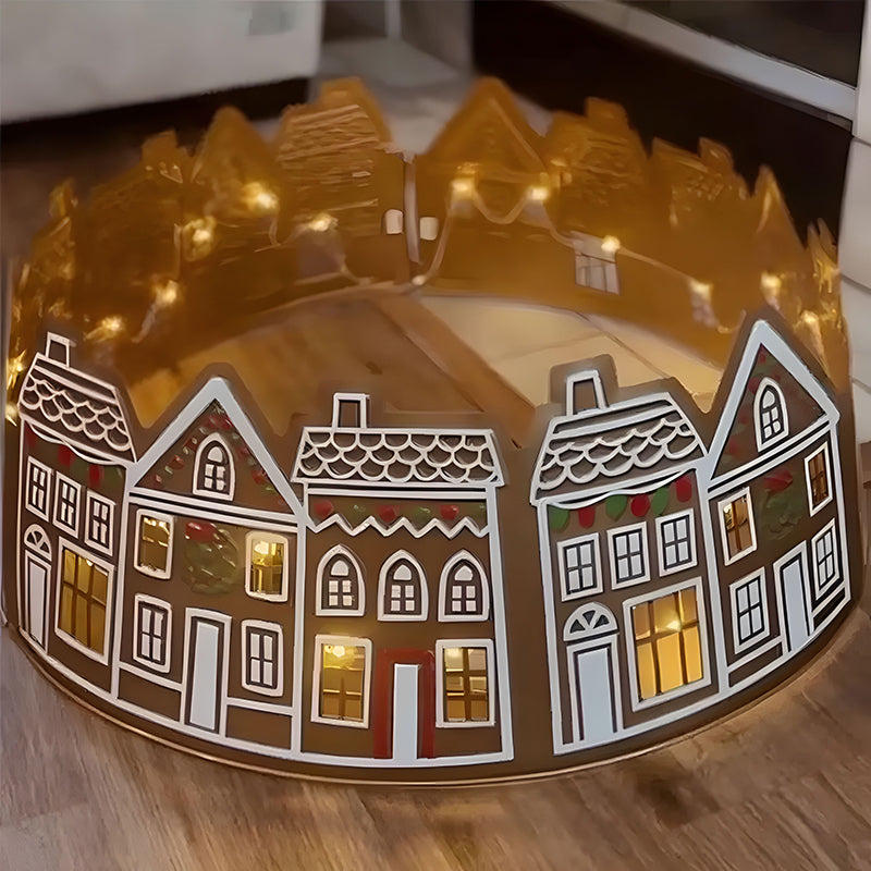 LED Gingerbread Christmas Tree Collar