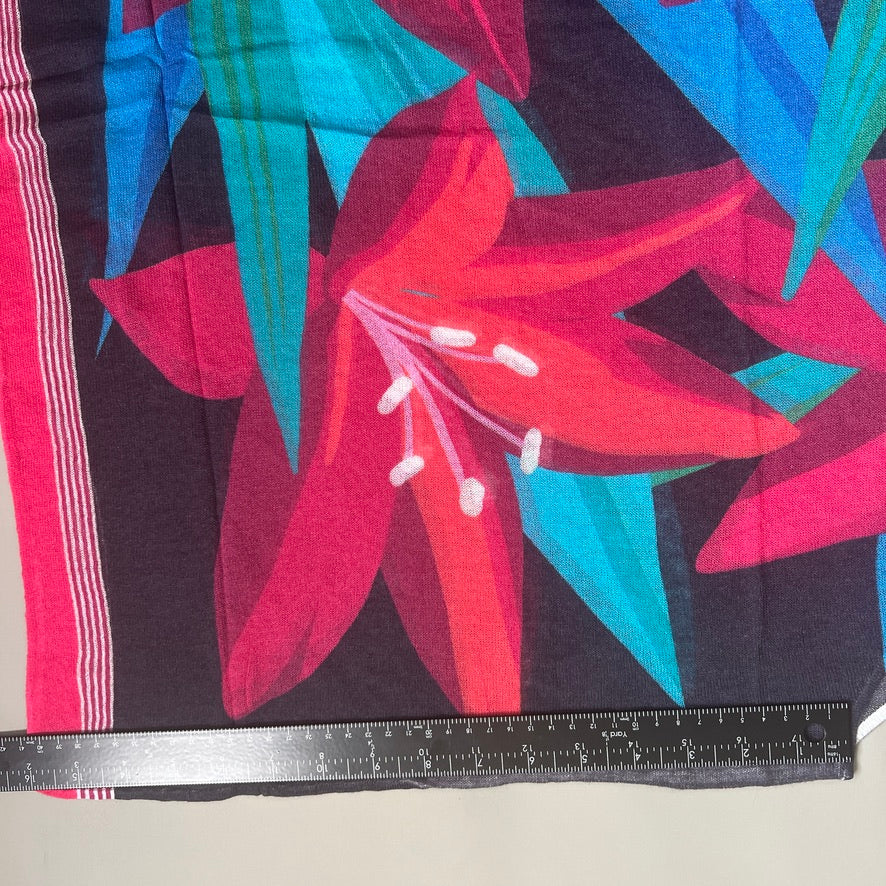 TOMMY BAHAMA Women's Dream Air Petal Perfect Poncho Black/Multi One Size (New)