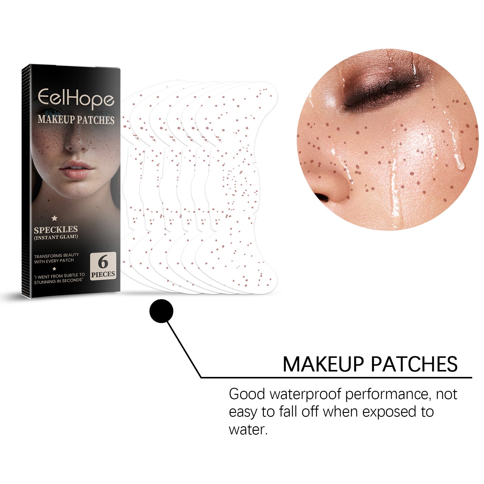 Makeup Patches, Waterproof And Sweat Resistant Long-Lasting Natural Freckles Makeup Stickers