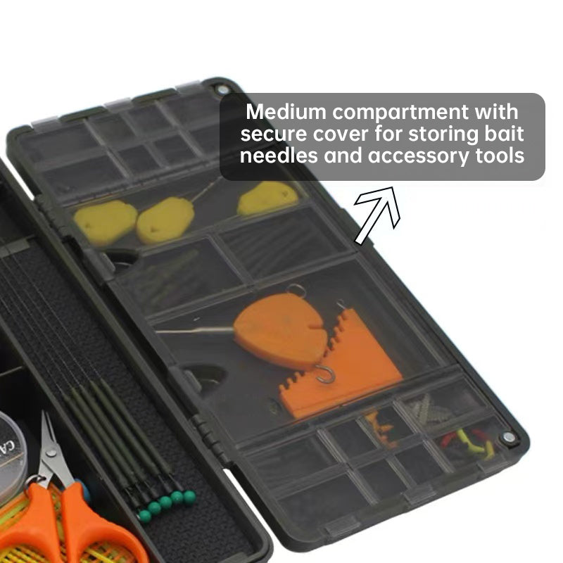 Fishing storage box, portable tackle box, magnetic compartments, fishing accessories
