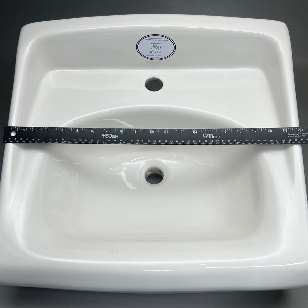 SLOAN Vitreous China Wall-Mounted Backsplash Lavatory Sink White SS3103