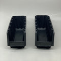AKRO-MILLS (2 PACK) Stack and Nest Plastic Bin 24 LB Load Capacity 307762 BLACK (New)