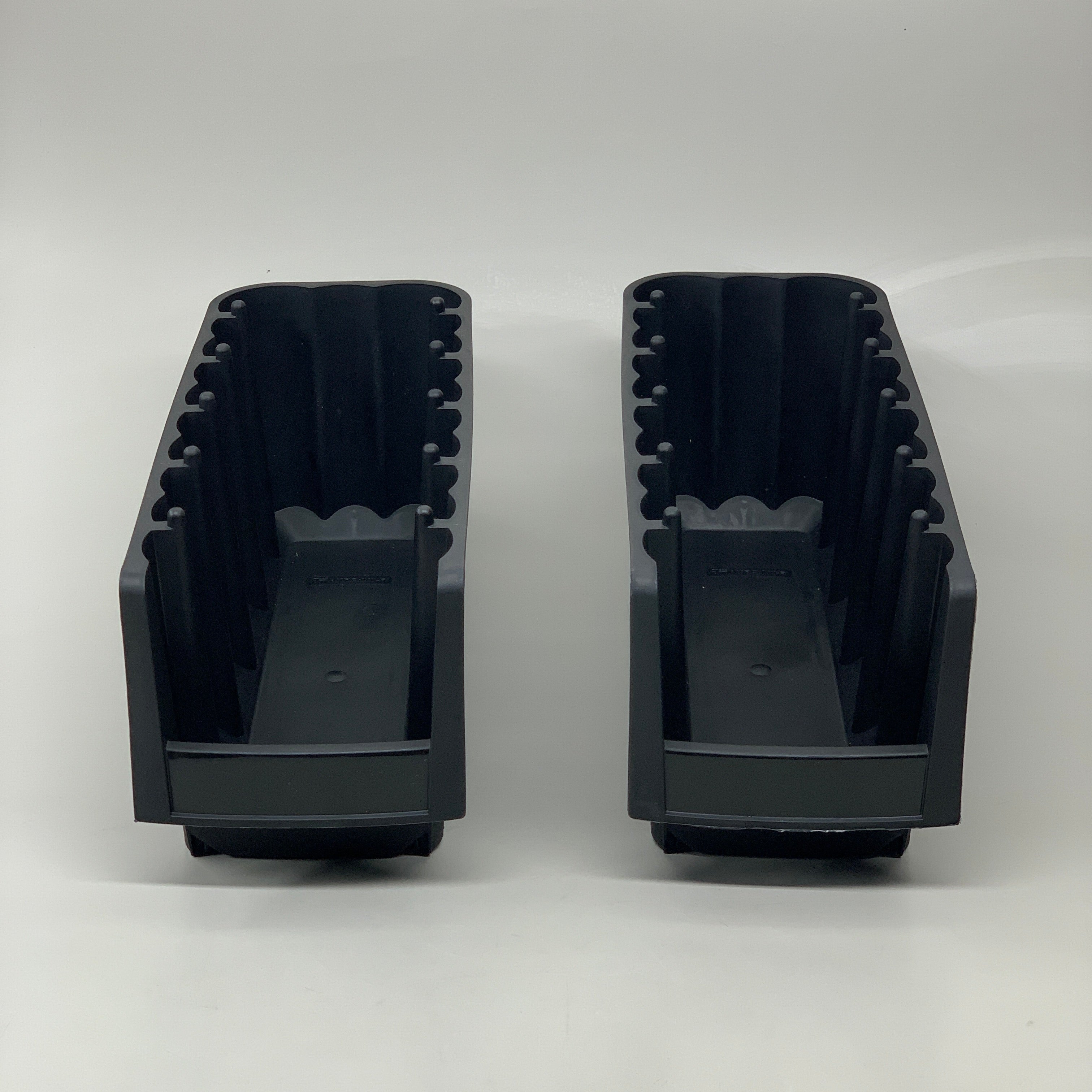 AKRO-MILLS (2 PACK) Stack and Nest Plastic Bin 24 LB Load Capacity 307762 BLACK (New)