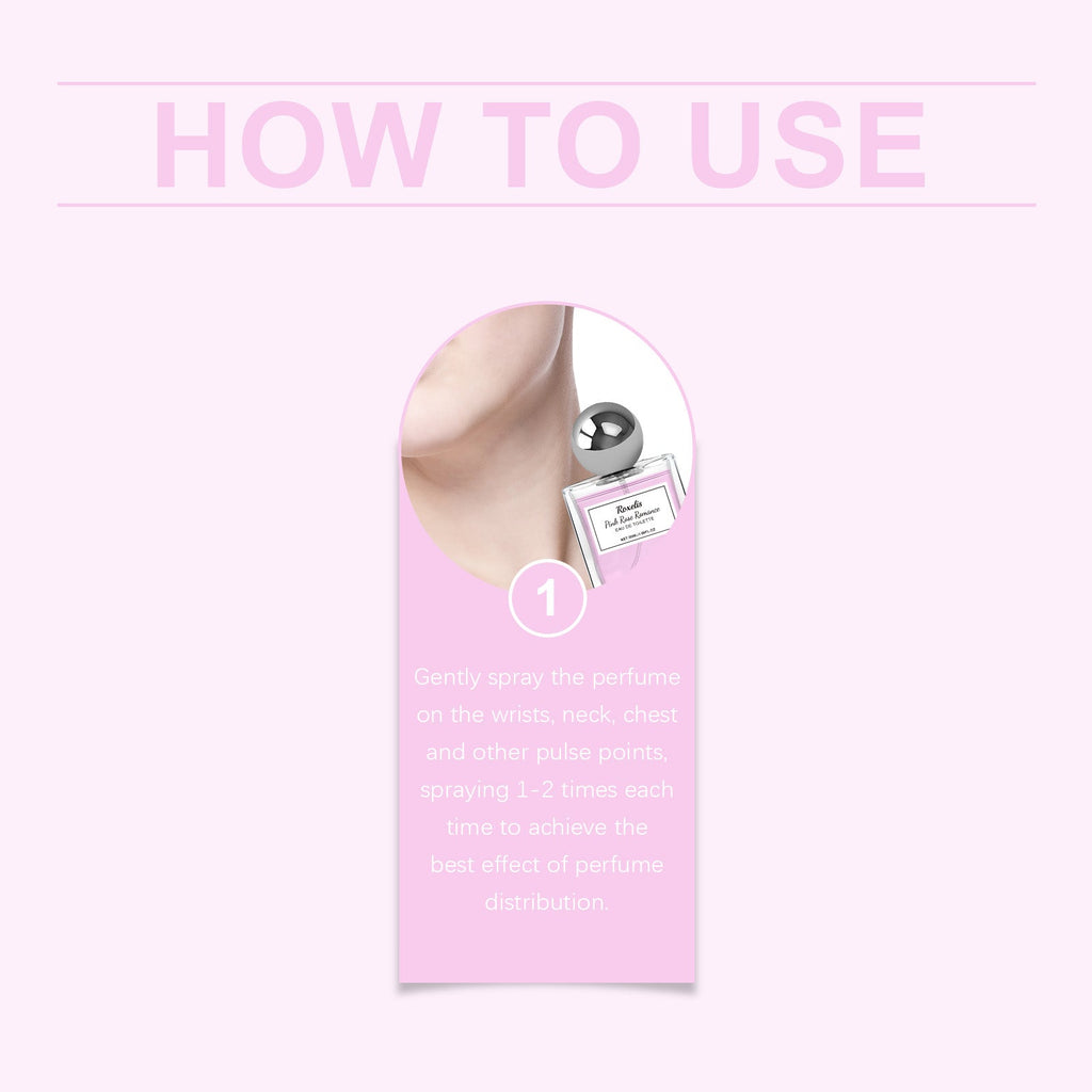 Roxelis Pink Rose Charm Perfume, Pink Rose Lasting Charm Perfume Cologne Pheromone Fragrance