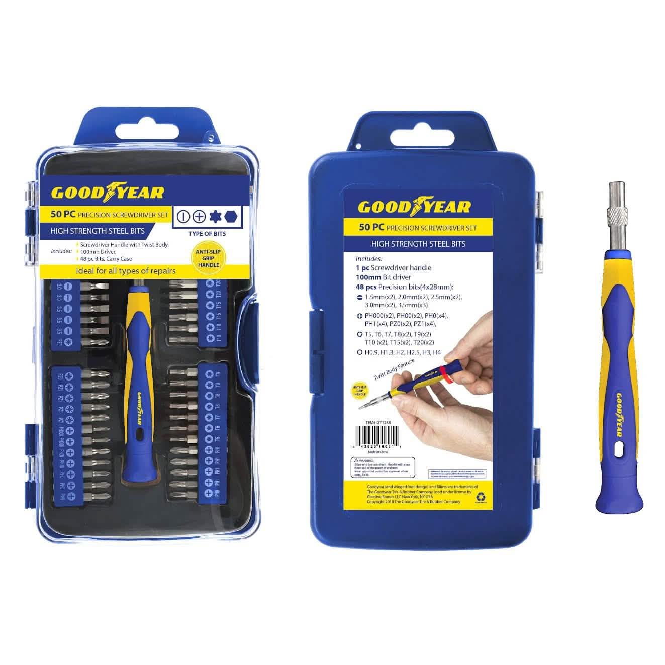50-Piece Set: Goodyear Precision Screwdriver