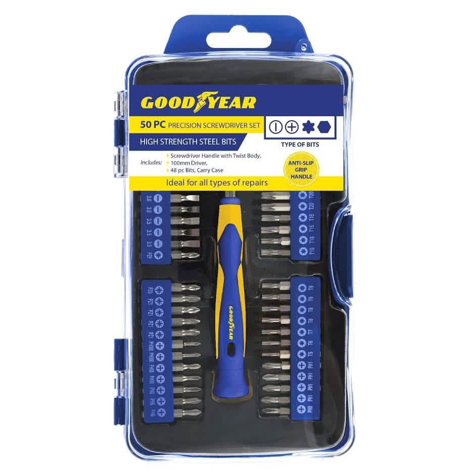 50-Piece Set: Goodyear Precision Screwdriver