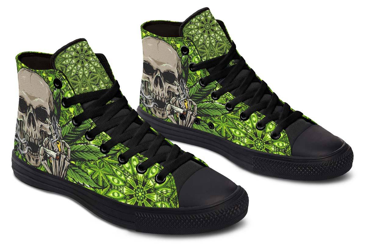 Printed Couple High Top Canvas Shoes