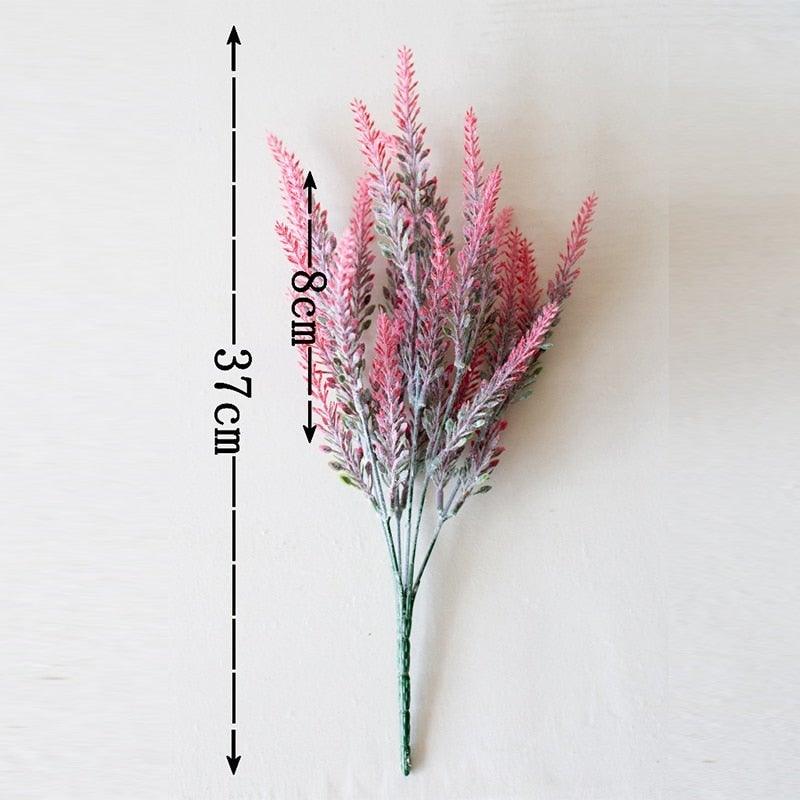 1 Bundle Artificial Lavender Fake Flowers Wedding Bouquet Home Kitchen Office Table Centerpieces Arrangements Decor