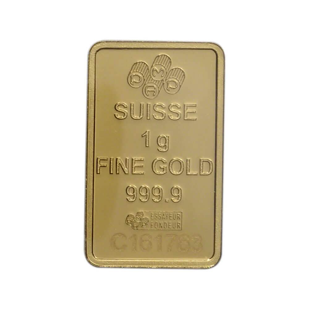 1 Gram Gold Bar PAMP Suisse Fortuna 999.9 Fine in Sealed Assay