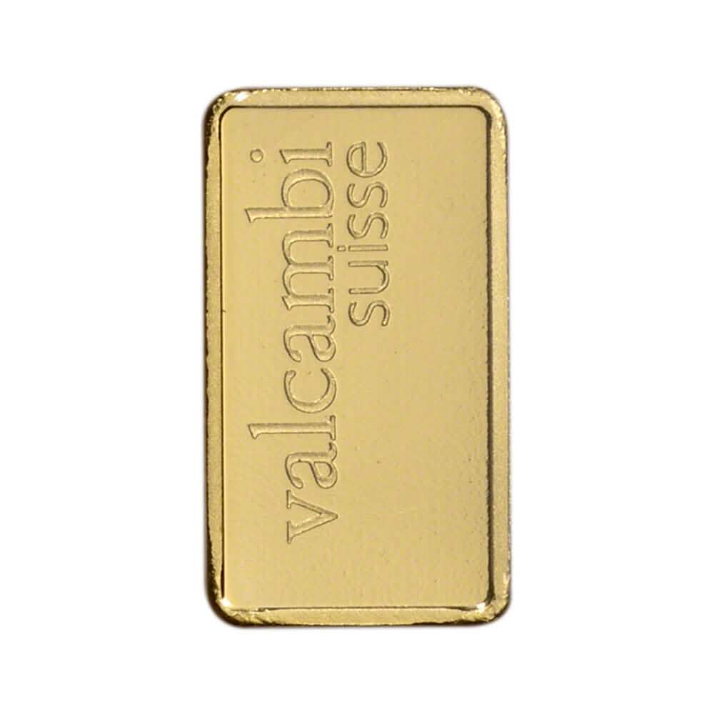 1 Gram Gold Bar - Valcambi Suisse - 999.9 Fine in Sealed Assay