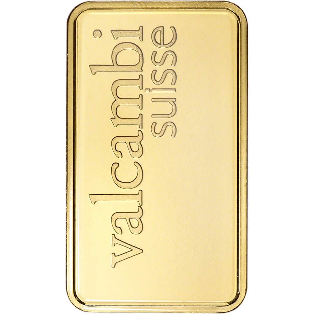 1 oz. Gold Bar Valcambi Suisse 999.9 Fine in Assay