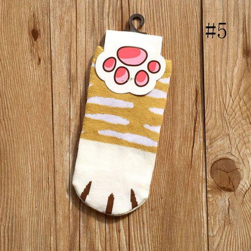 1 pair New Lady Girls Summer Winter Candy Color Kawaii Cute Socks Cartoon Cute Cats Paw Kitty Claws Ankle Short Socks Cute Paw Casual Ankle Socks For Men And Women