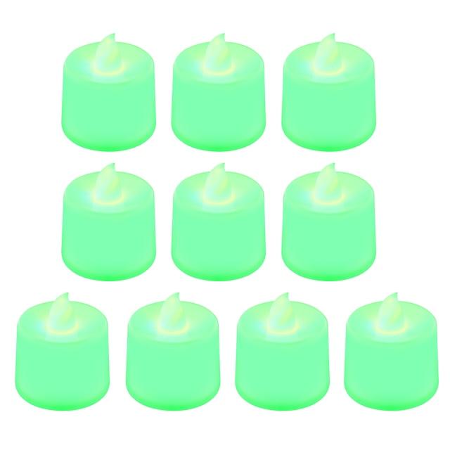 1 PC Creative LED Candle Fake Candles with Moving Flame Outdoor Flickering Flameless Electric Candle Light Multicolor Lamp Simulation Color Flame Tea Light Home Wedding Birthday Decoration