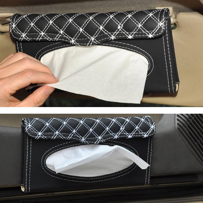 1 Pcs Car Premium Car Tissue Box for Car Tissue Box Towel Sets Car Sun Visor Tissue Box Holder Auto Interior Storage Decoration Car Visor Tissue Holder Mask Holder for Car Sun Visor Napkin Holder Mask Dispenser for Car Accessories