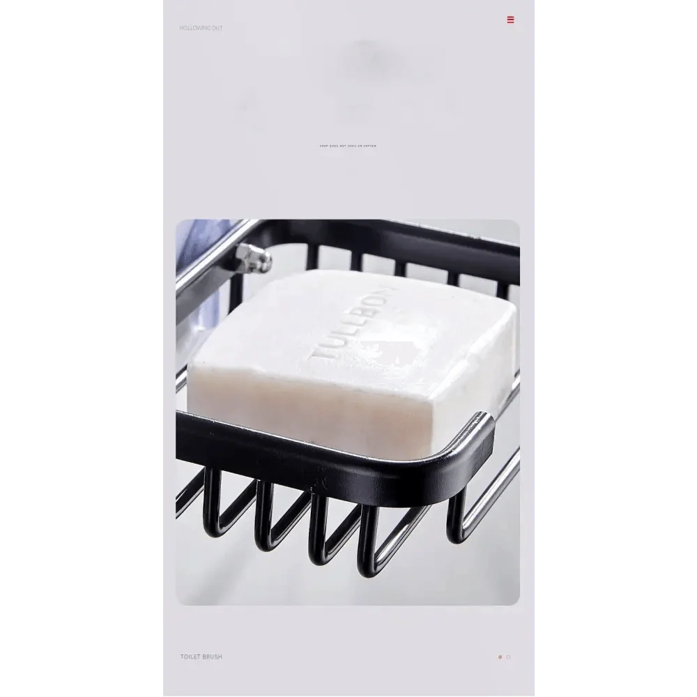 1 Pcs Creative Drill Free Soap Dish Holder Wall Mounted Storage Rack Holder Hollow Type Soap Sponge Dish Bathroom Accessories Soap Holder Shower Wall Mounted Stainless Steel Sponge Tray Adhesive Soap Dish for Shower Bathroom and Kitchen Sink