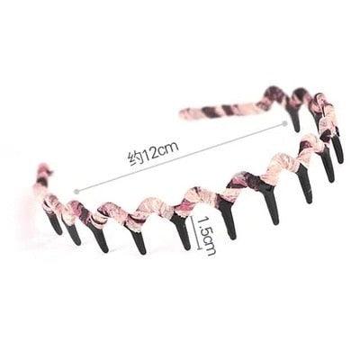 1 pcs Fashion Women Unisex Spring Wavy Hair Band Unisex Hairband for Men Women Sport Hair Hoop Non-slip Headwear Hair Accessories for Men And Women