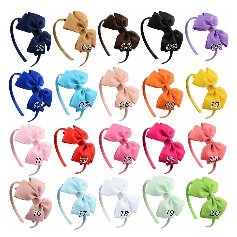 1 Piece 20 colors Cute Bowknot Hair Band For Baby Girls Ribbon Handmade Hair Bows Hairbands Headband Headwear Gorgeous Hair Accessories For Women