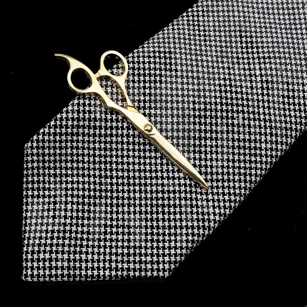 1 Piece Stainless Tie Clips Scissors Owl Shaped Unique Simple Tie Clip For Men Vintage Tie Bar Clip Men's Daily Tie Clip Accessories Stainless Steel Fashion Business Necktie Clips Elegant Mens Gift