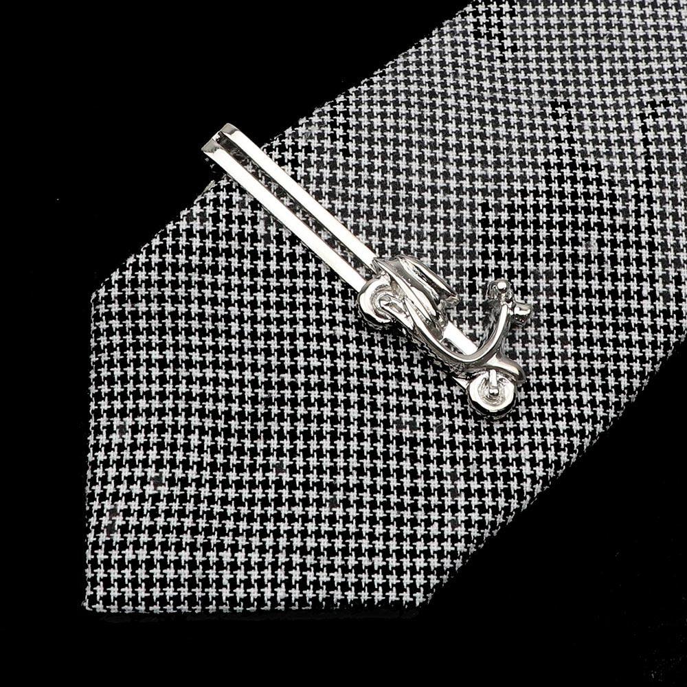 1 Piece Stainless Tie Clips Scissors Owl Shaped Unique Simple Tie Clip For Men Vintage Tie Bar Clip Men's Daily Tie Clip Accessories Stainless Steel Fashion Business Necktie Clips Elegant Mens Gift