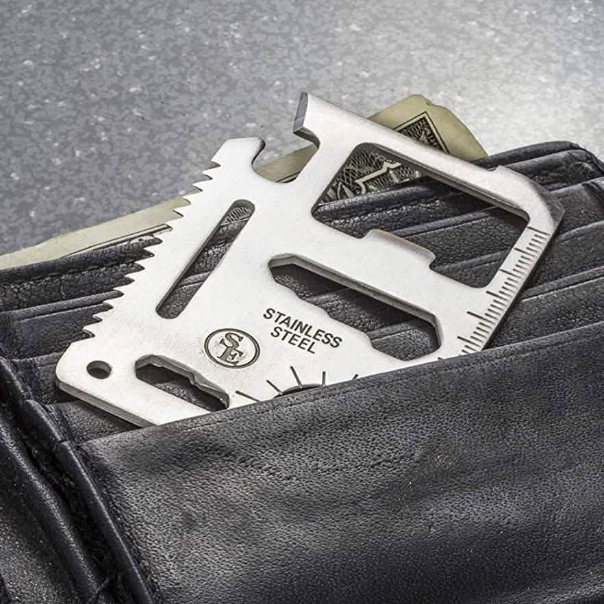 10-Pack: 11-in-1 Stainless Steel Survival Pocket Tool