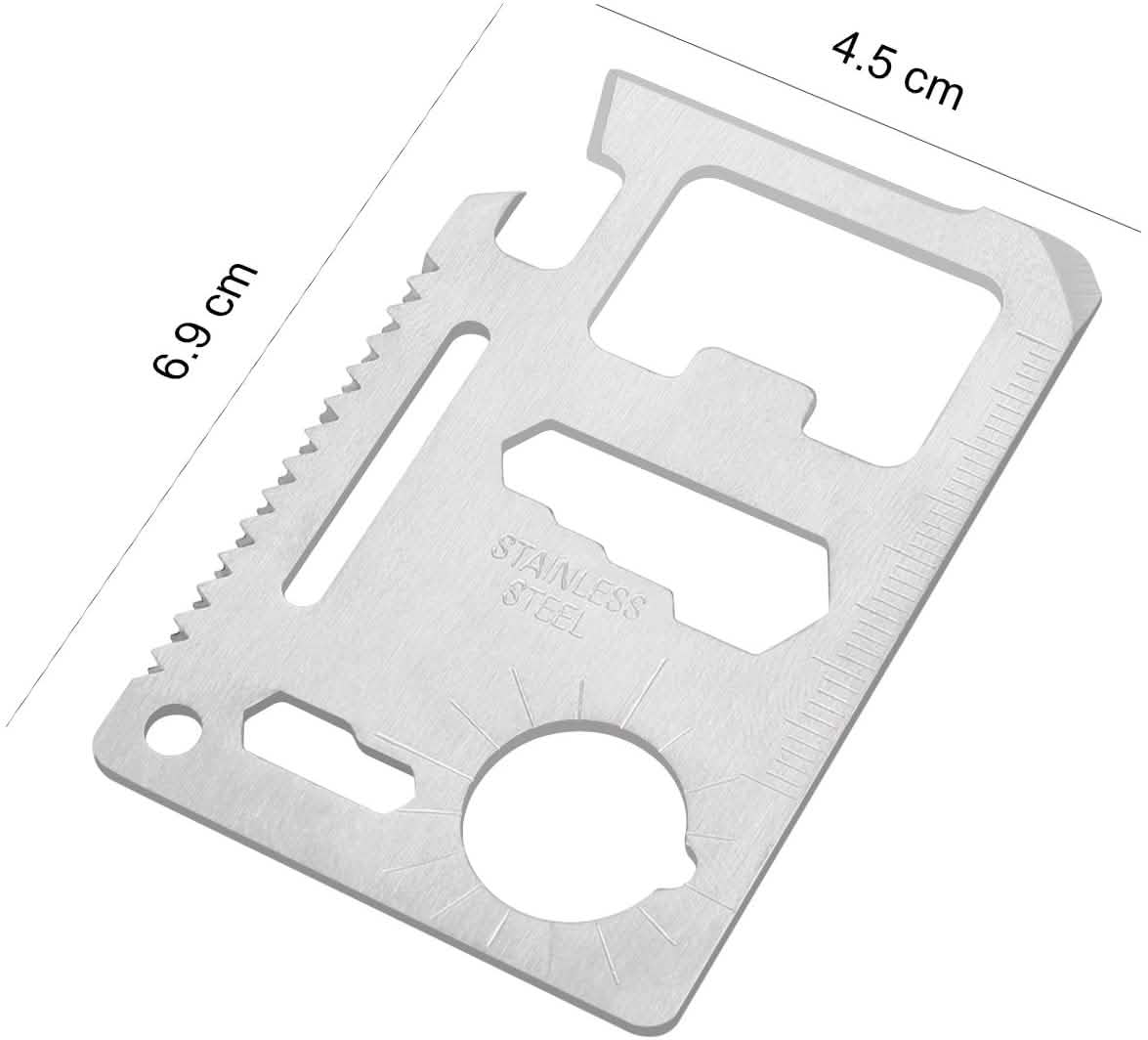 10-Pack: 11-in-1 Stainless Steel Survival Pocket Tool