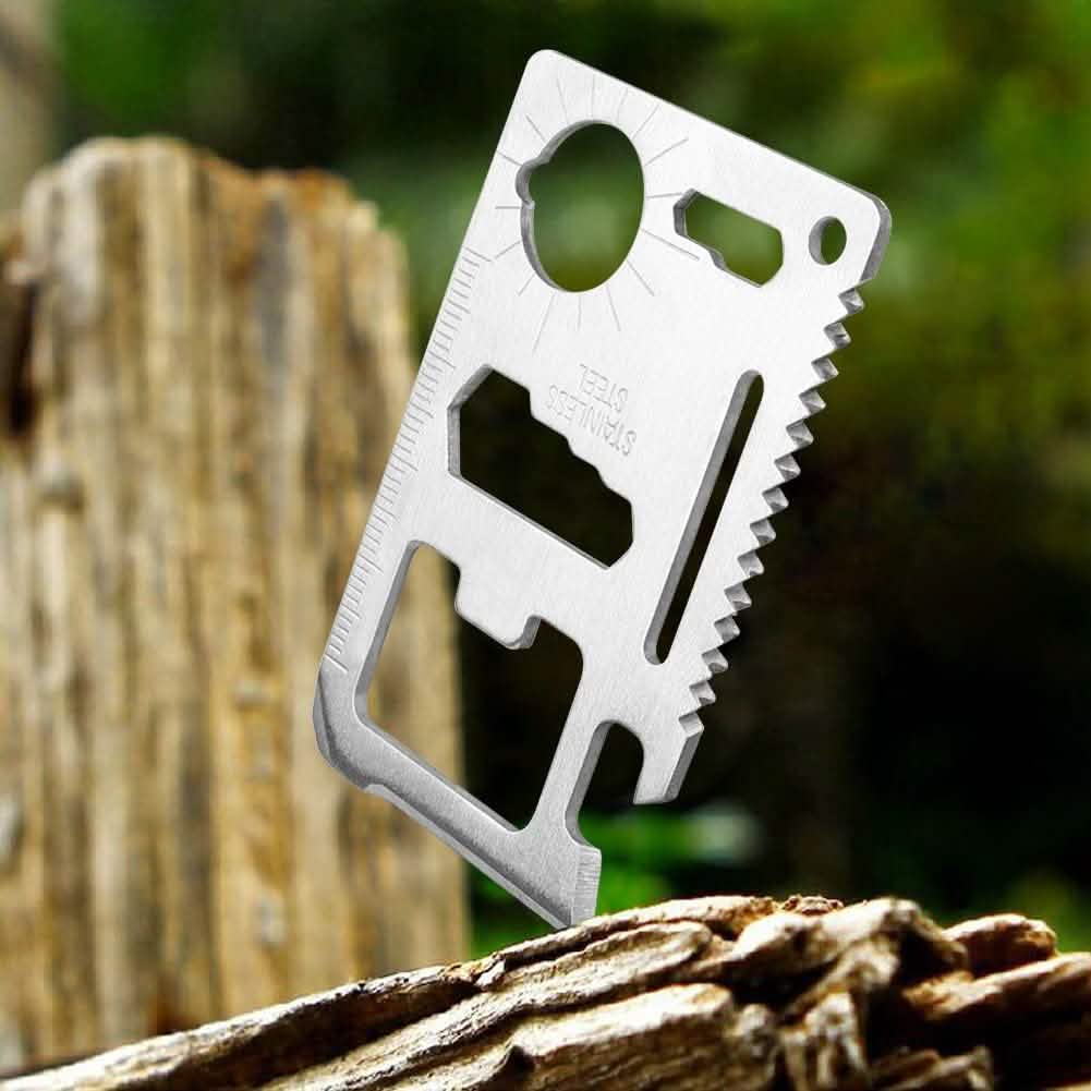 10-Pack: 11-in-1 Stainless Steel Survival Pocket Tool