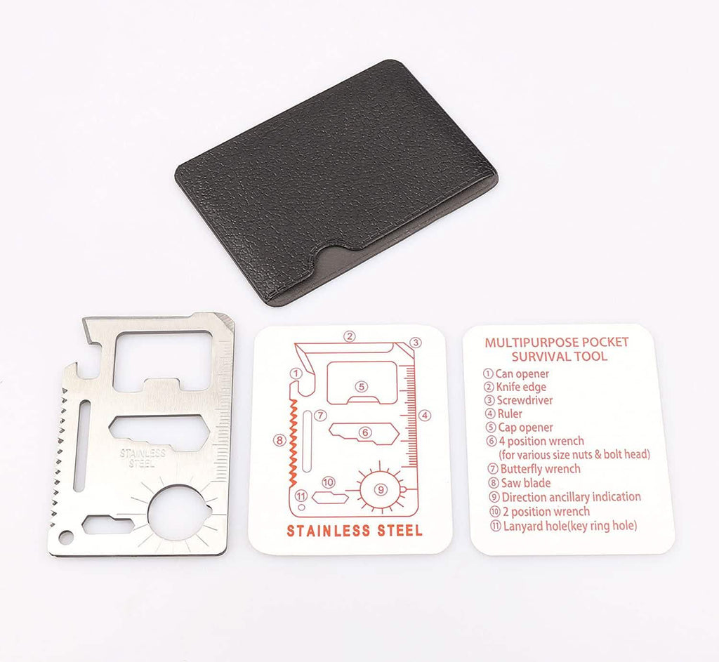 10-Pack: 11-in-1 Stainless Steel Survival Pocket Tool
