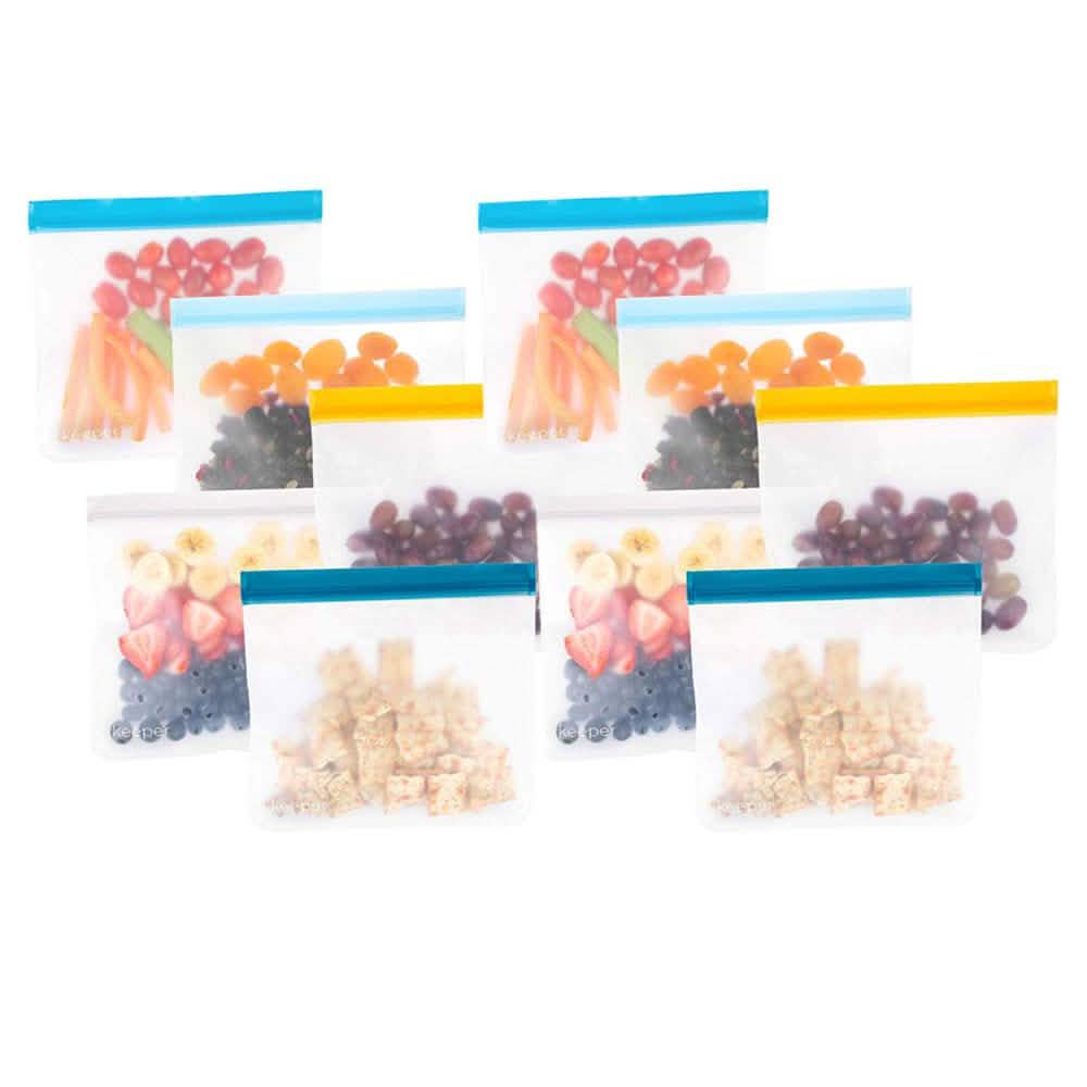 10-Pack: 32 oz Keeper Reusable Ziplock Bags