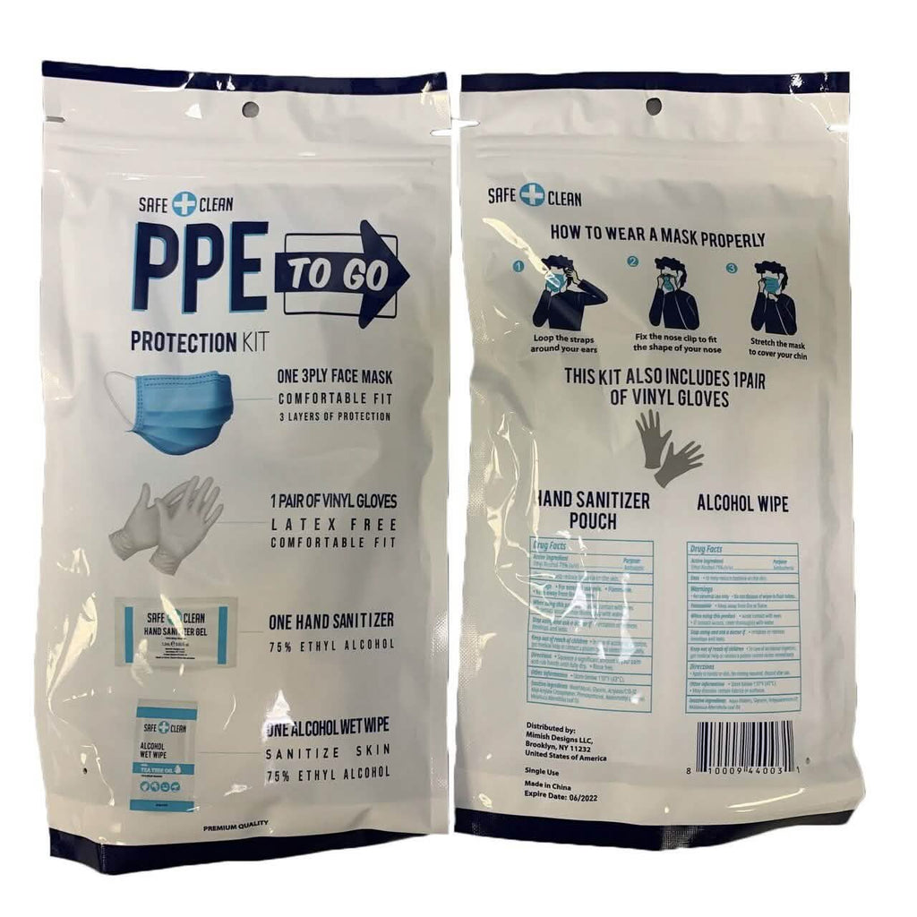 10-Pack: All-In-One Personal Protection Kit To Go