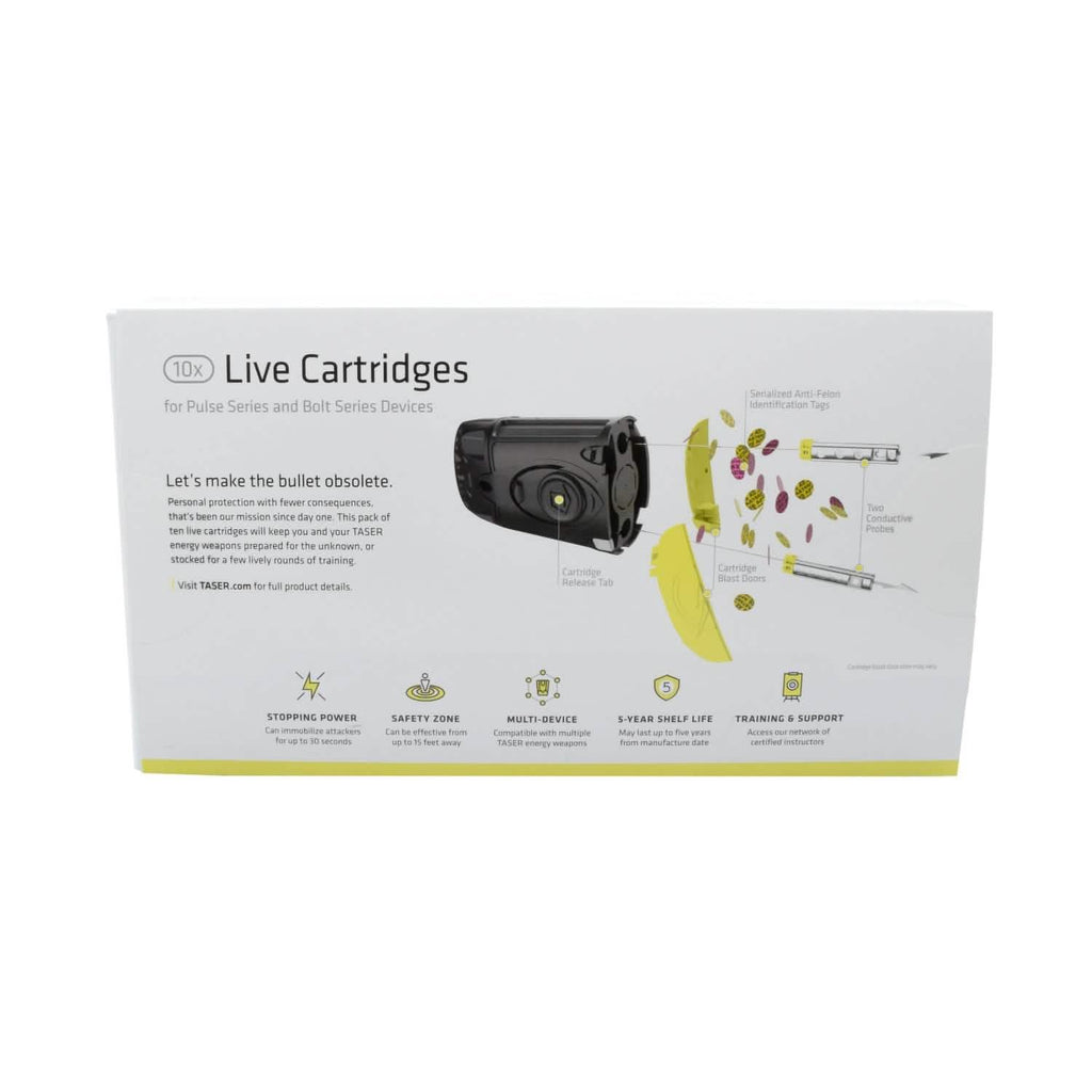 10-Pack: Live Cartridges for TASER C2/Bolt/Pulse/Pulse+