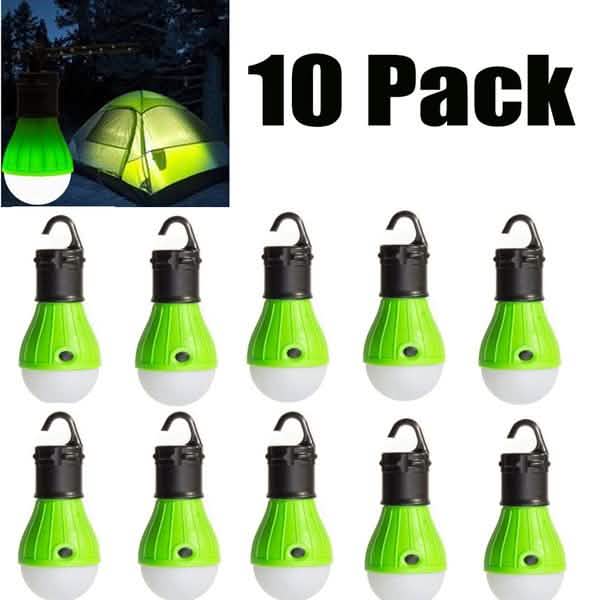 10-Pack: Mini Portable Lantern Tent Light