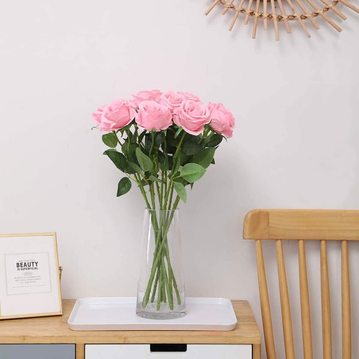 10-Pack: Nubry Artificial Silk Rose Flower Bouquet