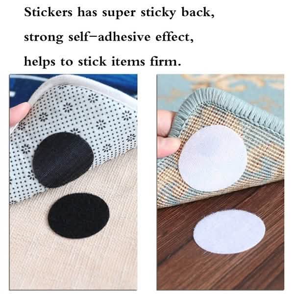 10-Pairs: Anti Curling Carpet Tape Rug Gripper Velcro