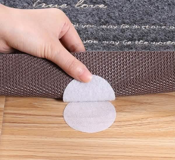10-Pairs: Anti Curling Carpet Tape Rug Gripper Velcro