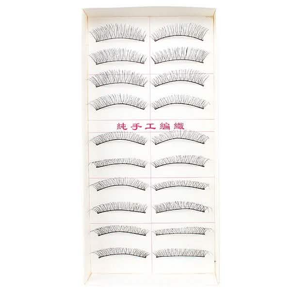 10-Pairs: Makeup Handmade Natural Fashion Long False Eyelashes