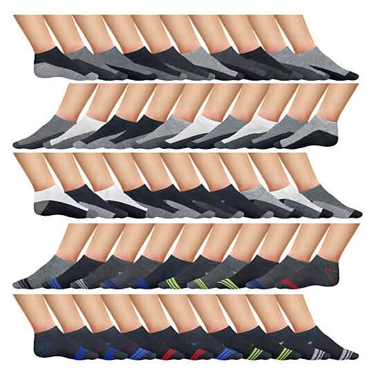 10-Pairs: Men's Active Low-Cut Ankle Socks