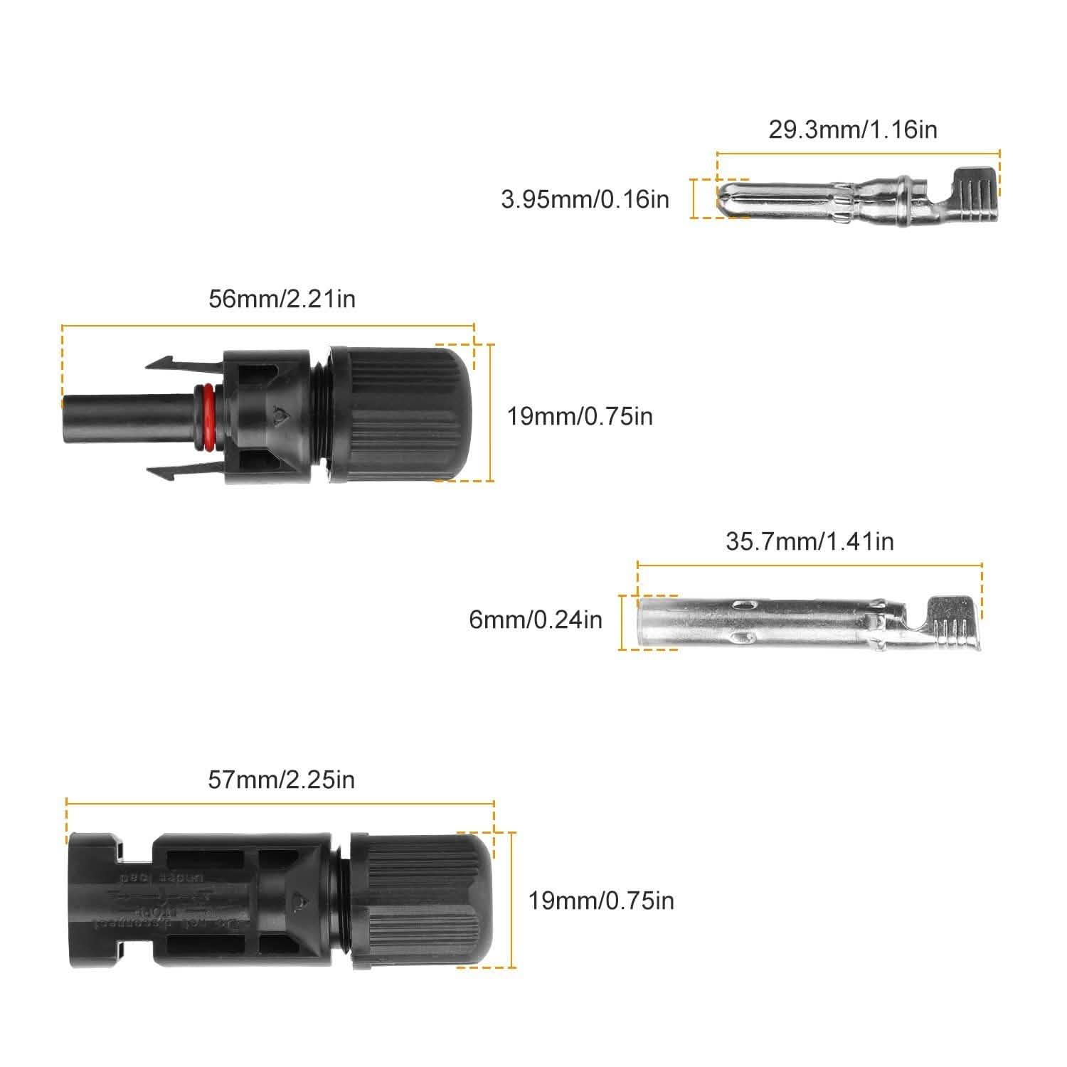 10-Pairs: Solar Panel Connectors